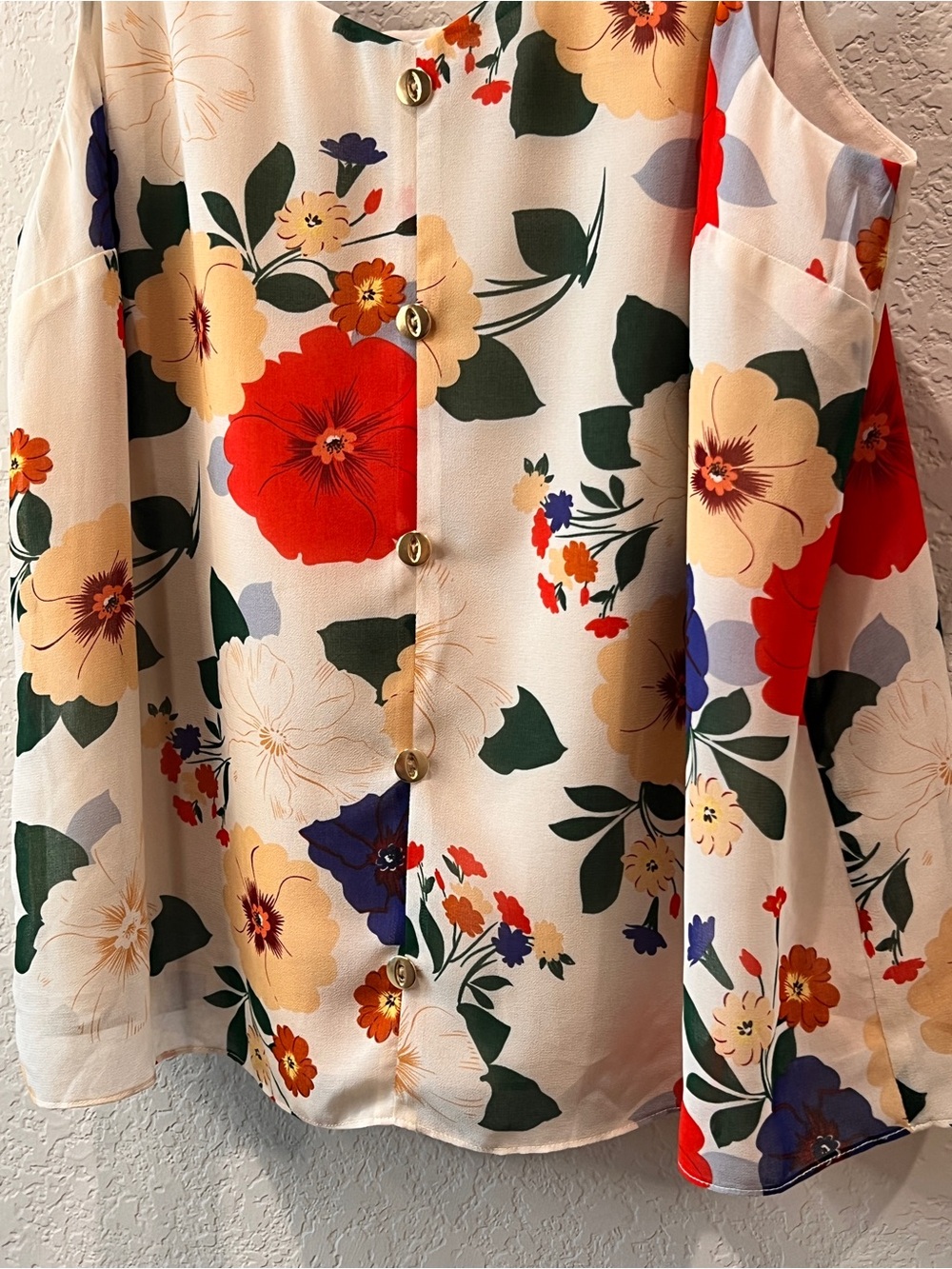 CAbi Victoria Cami Floral V-Neck Sleeveless Blouse Tank Style #5911 Size Large - Picture 7 of 14